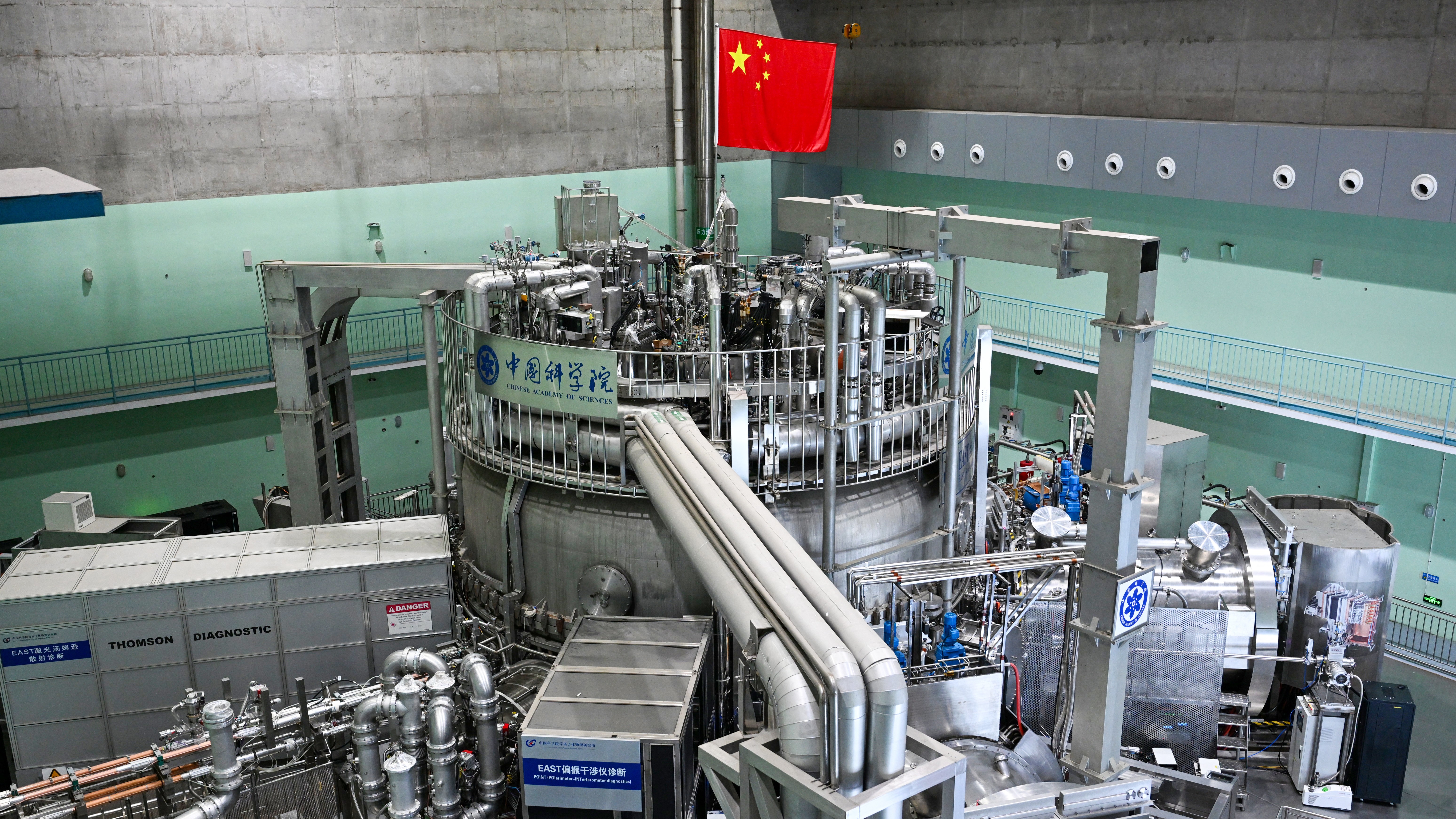 Le réacteur à fusion nucléaire expérimental Advanced Superconducting Tokamak (EAST), le 15 janvier 2025 en Chine. 