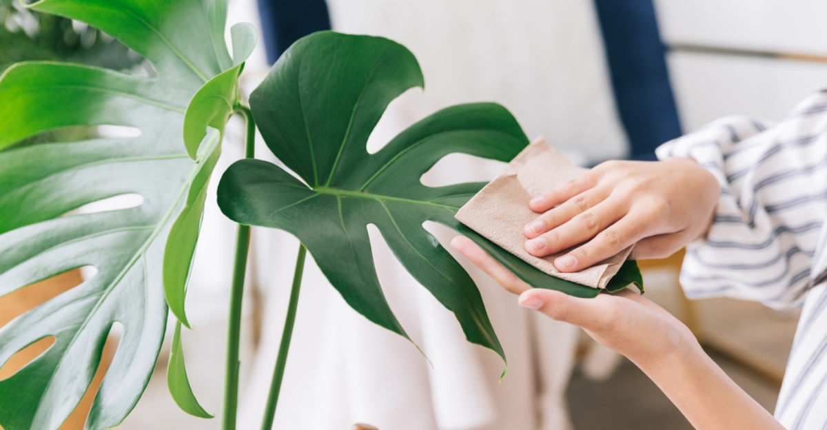 15 façons de nettoyer doucement vos feuilles de plante d'intérieur sans dommage