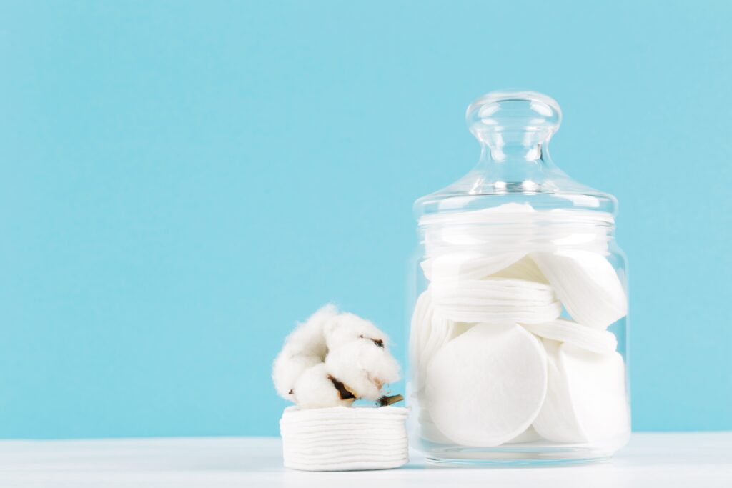 coussinets en coton