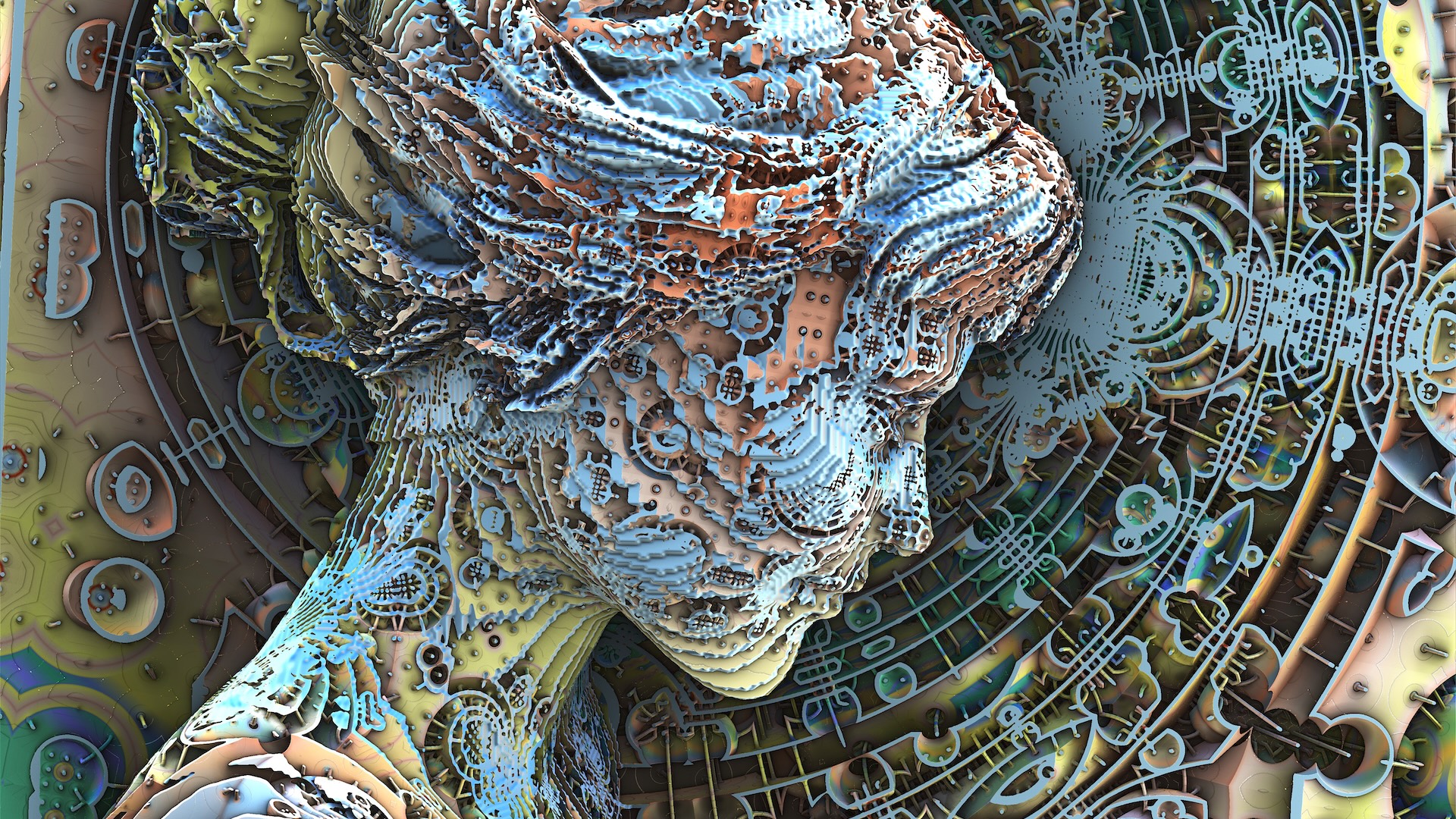 an illustration of a robot woman