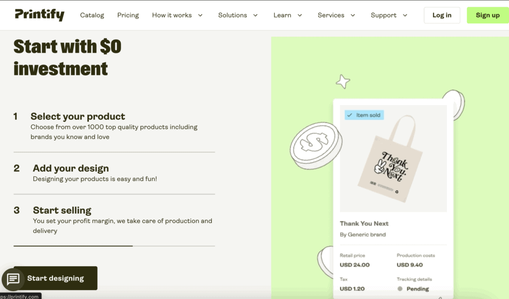 Page d'accueil de l'impriméy.