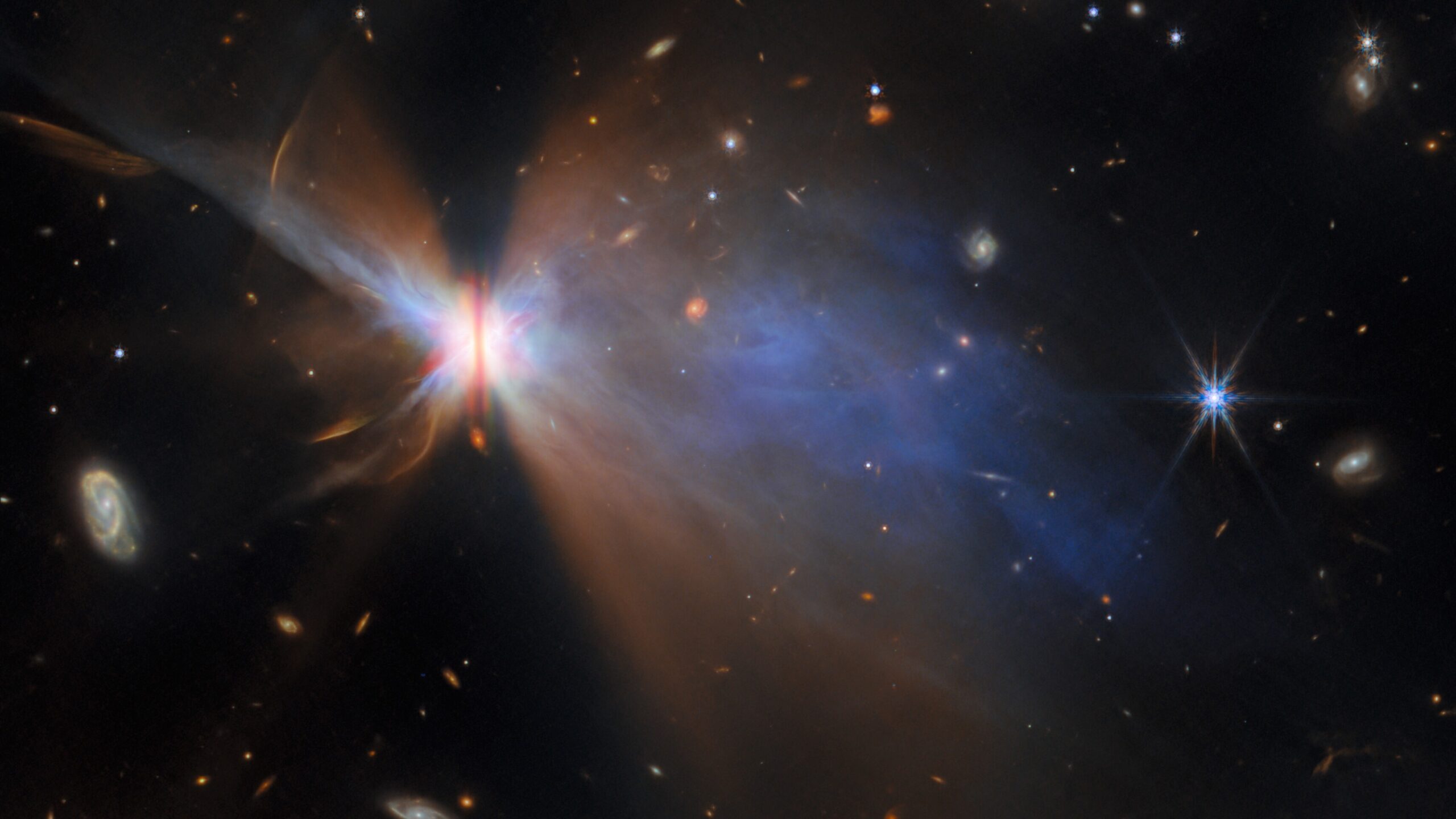 James Webb telescope image of a star that resembles a butterfly