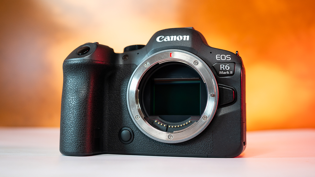 Canon EOS R6 II against a bright background
