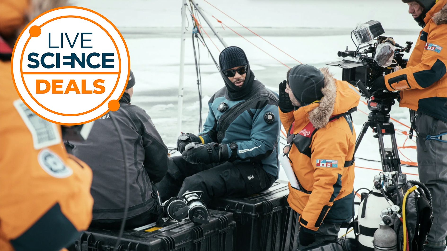 Image of Will Smith in his Disney+ Pole to Pole show with Live Science deals logo overlay