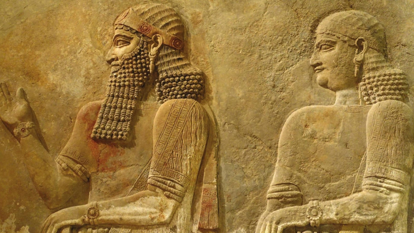 An 8th century BCE gypsum relief from modern-day Iraq depicts a king and his chief ša rēši.