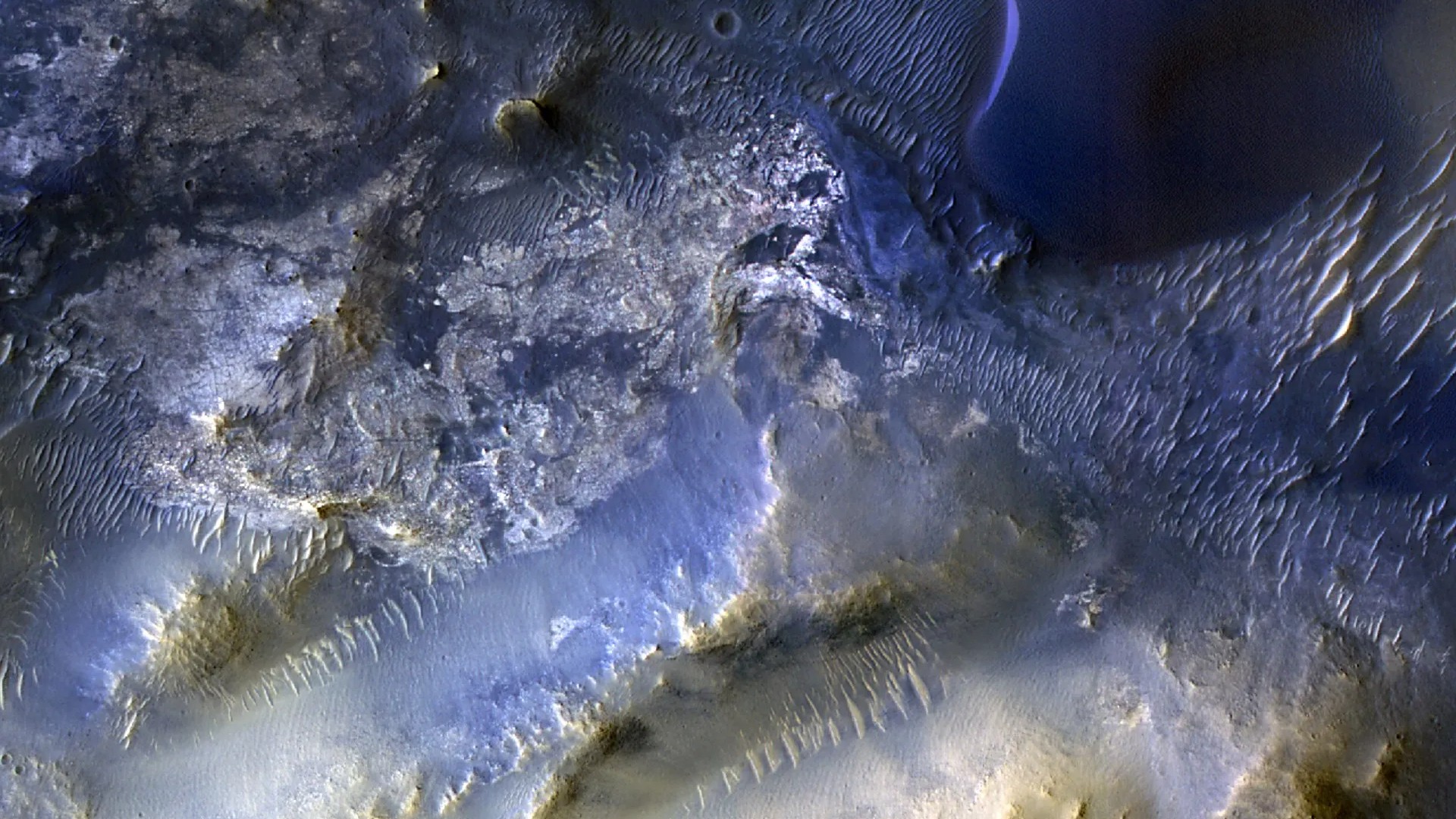 Dunes de Mars vues d'en haut