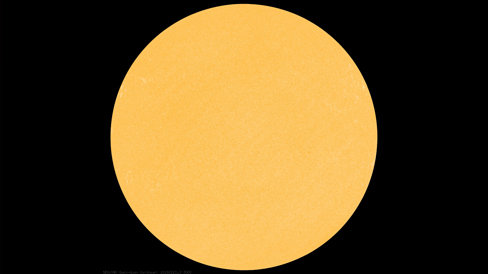 Une photo du soleil sans aucune tache solaire