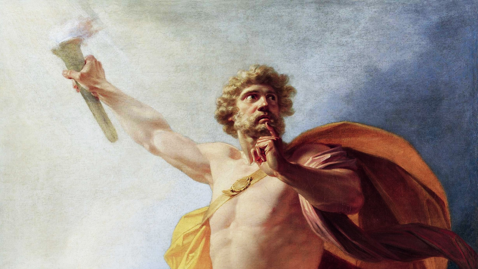 Prométhée apporte le feu à l'humanité, Heinrich Fueger (1817) Prométhée a parfois été cité par les anthropologues comme un symbole mythique de la conscience humaine et de sa réflexion sur le monde et sur lui-même.