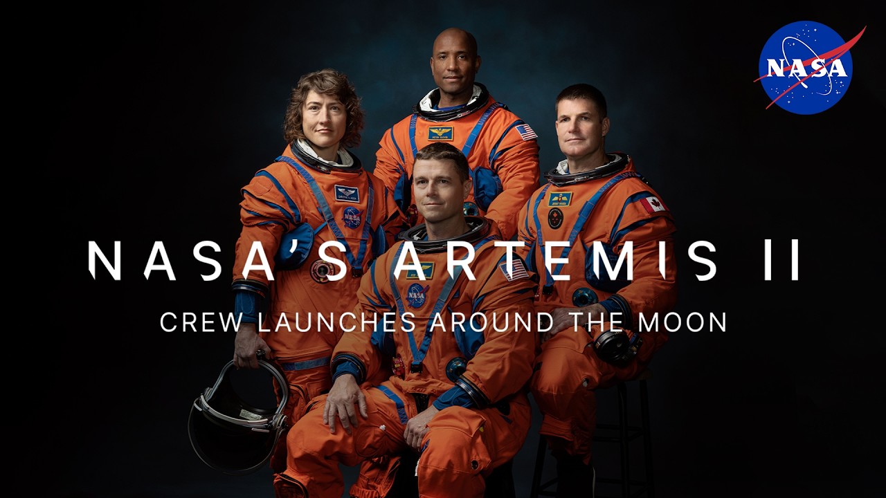 L'équipage Artemis II de la NASA se lance sur la Lune (diffusion officielle) - YouTube