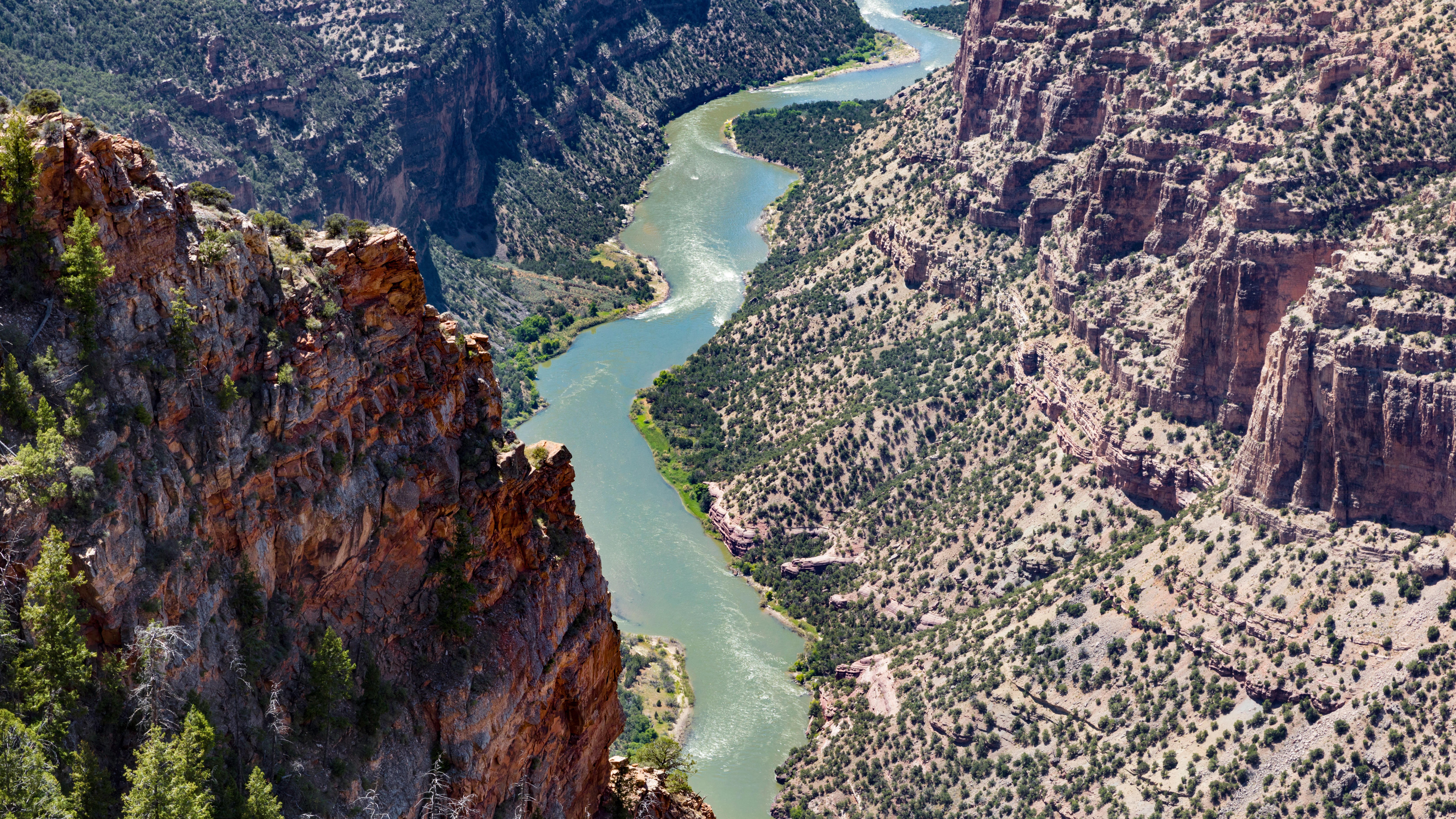Vue aérienne du Green River Canyon dans l'Utah.