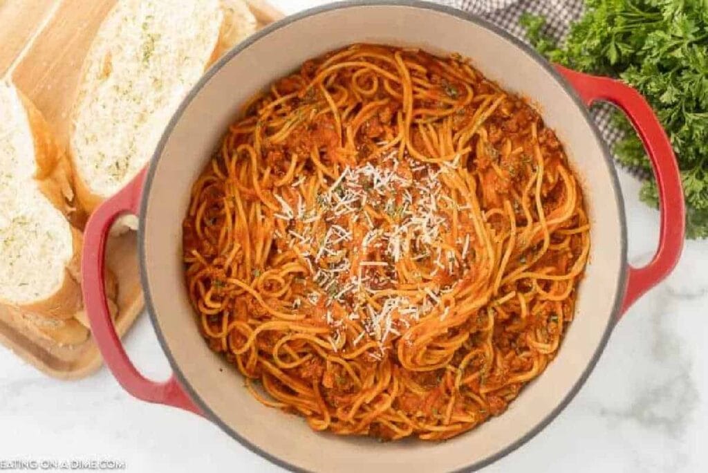 Spaghettis en un seul pot