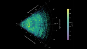 A "slice" of the cosmic web, as reconstructed through COSMOS-Web data.