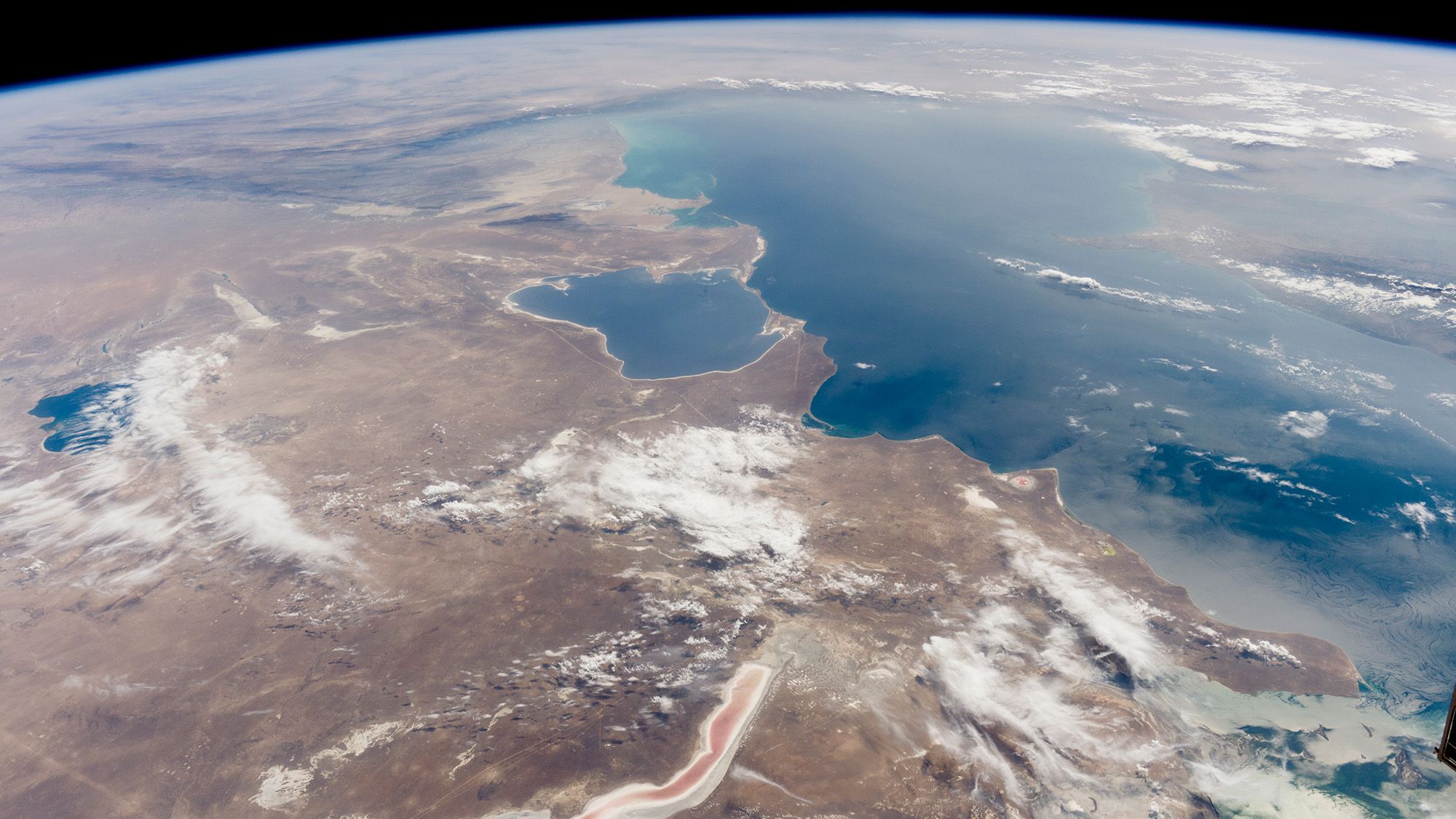 A view of the Caspian Sea from space