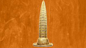 Chapeau en or de Berlin : une coiffe de cérémonie vieille de 3 000 ans qu'un culte utilisait pour suivre le soleil, la lune et les éclipses lunaires.