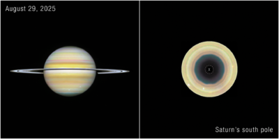 Hubble repère un mystérieux « décagone » à 10 côtés se développant autour du pôle sud de Saturne