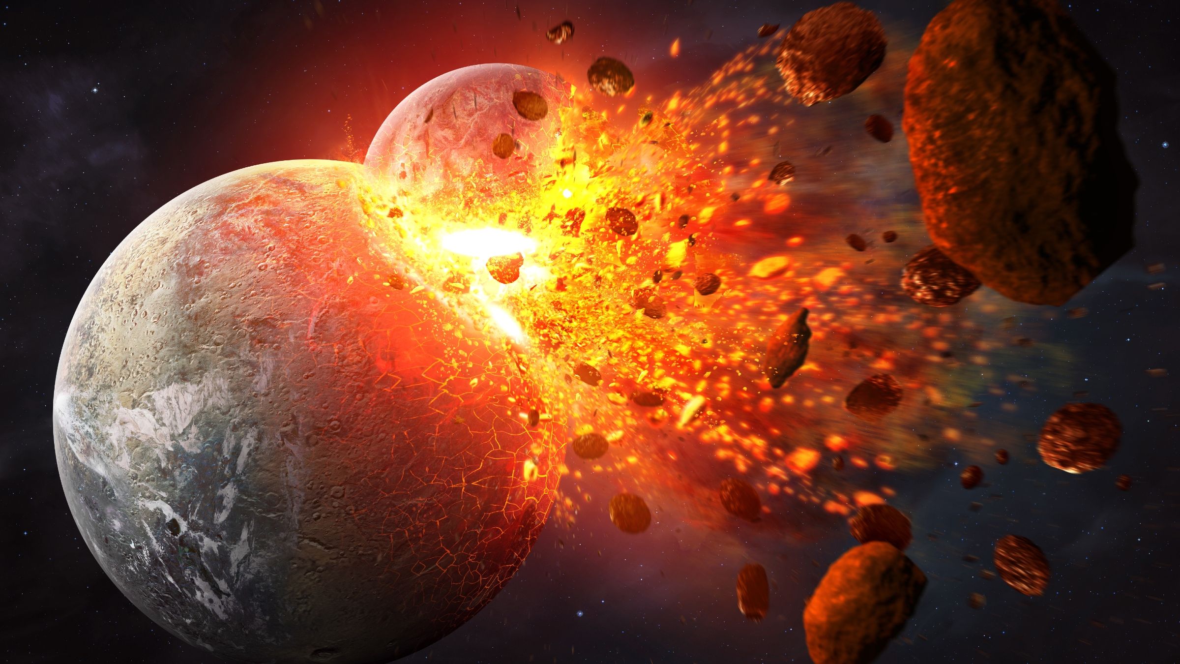 La Lune pourrait s'être formée en seulement 5 heures, suggèrent de nouvelles simulations