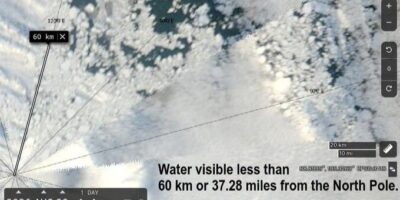 « Un instantané inquiétant » : une image satellite montre de vastes étendues d&rsquo;eau libre à moins de 40 milles du pôle Nord