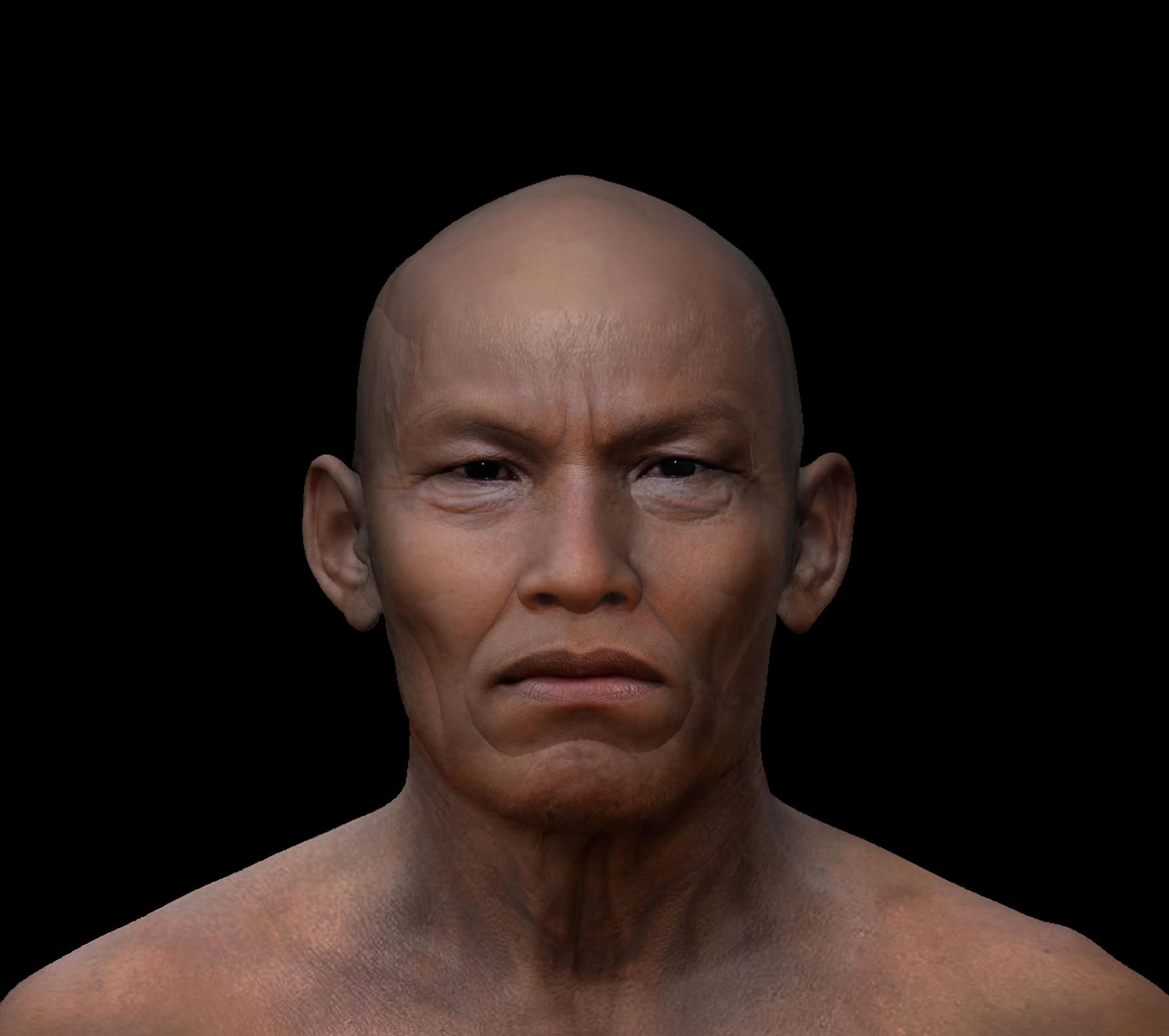 Une illustration du visage d’un homme sur un fond sombre