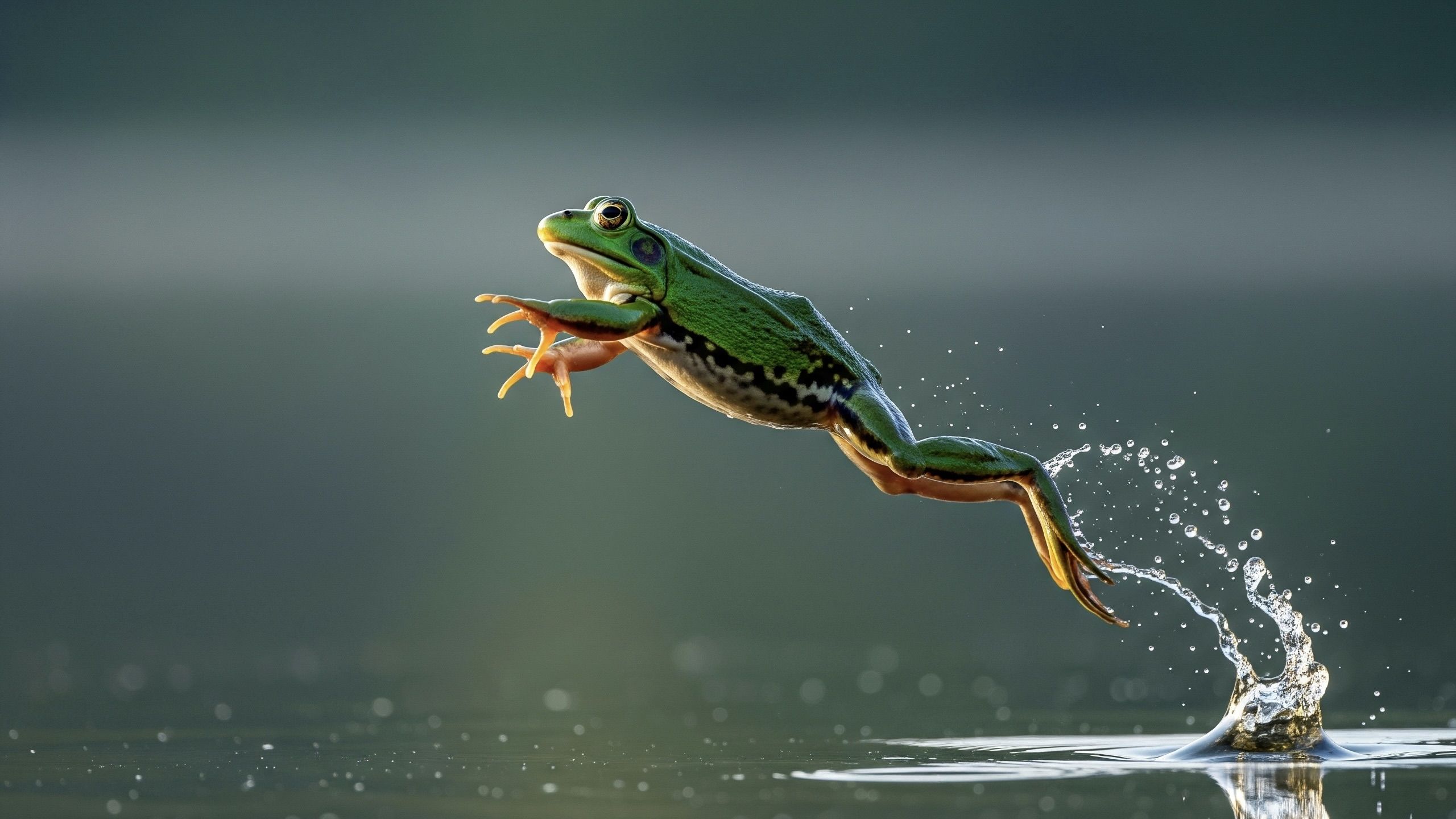 Des roboticiens présentent un petit robot ressemblant à une grenouille, capable de sauter sur des surfaces mouillées et de nager