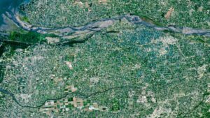 Une « mosaïque » multicolore de mini-fermes entoure le plus grand fleuve de Taiwan — La Terre vue de l'espace
