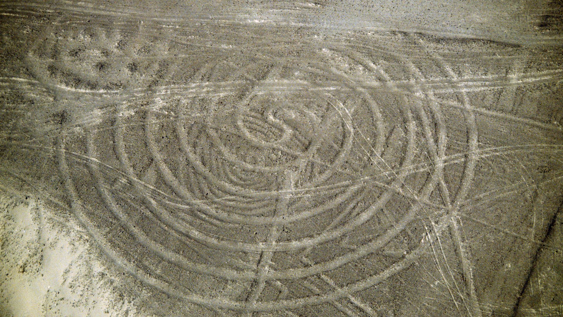 Une forme d’étoile avec des cercles est vue d’en haut.
